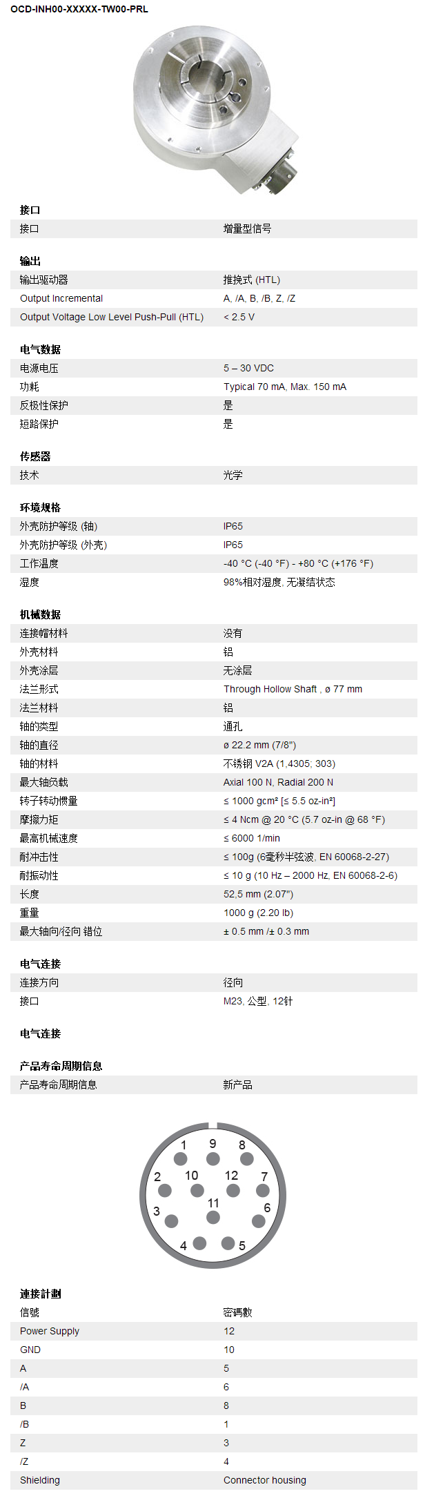 增量型旋轉(zhuǎn)編碼器可編程系列